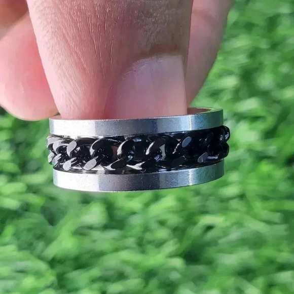 Stainless Steel Fashion Spinner Ring for Men/Women, AAAQL1003 - Picture 1 of 11